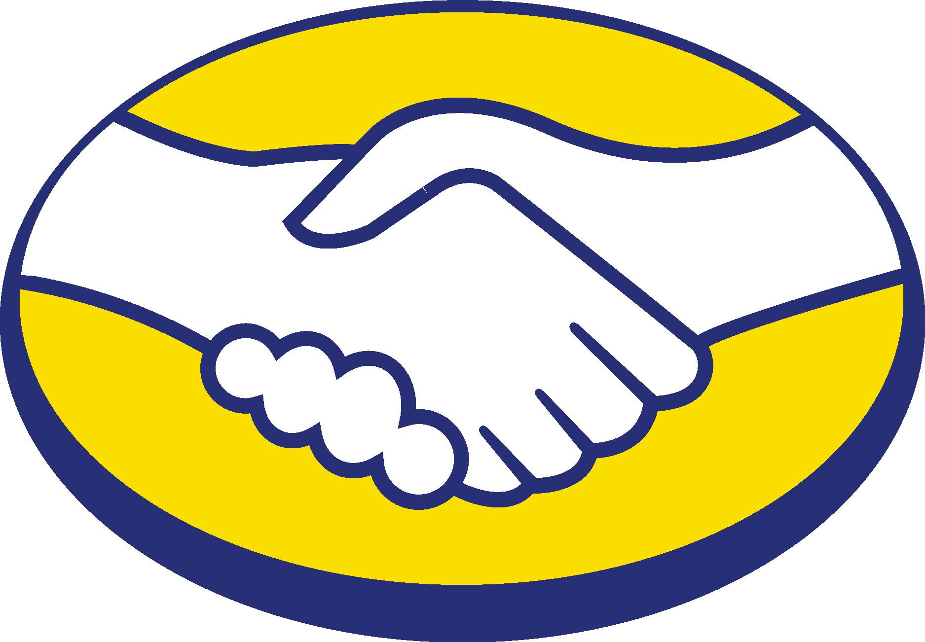 Mercado Livre logotipo oficial, duas mãos se cumprimentam.